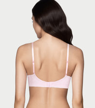 Load image into Gallery viewer, Enamor Innovations Transform Powder Air brush Padded, Wired, High Coverage Women's Enhancer Plunge Push-Up Bra - F114 (Frosted Bloom Print)