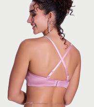 Load image into Gallery viewer, Enamor Curve Enhancing Satin T-Shirt Bra - Padded, Non-Wired, High Coverage - F184 (Cosmetic Pink)
