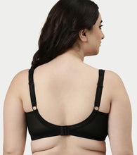 Load image into Gallery viewer, Enamor Hidden X-Frame and Smoothening Women's Full Support Everyday Bra - Jiggle control, Non Padded, Wirefree, Full Coverage - FB12 (Available in Plus sizes) (Black)
