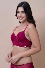 Load image into Gallery viewer, Amante Amore Padded Wired Demi Longline Bra - Anemone 09601