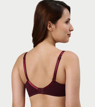 Load image into Gallery viewer, Enamor Comfort Shaper with Plush Side Shaper Panel Women's Cotton Everyday T-Shirt Bra - Detachable Straps, Non Padded, Wirefree, High Coverage - A055 (Grapewine)