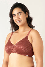 Load image into Gallery viewer, Amante Mystic Elegance Non-padded Wired Minimizer Bra - Apple Butter