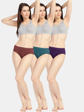 Load image into Gallery viewer, Sonari Full Coverage Mid Rise Hipster Seamless Soft Modal Spandex Everyday Panty with Concealed waistband - 3110
