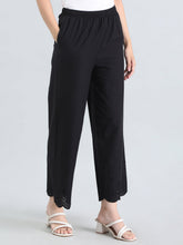 Load image into Gallery viewer, Go Colors Black Cotton Hakoba Palazzo