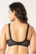 Load image into Gallery viewer, Amante Mystic Curves Non-padded Wired Minimizer Bra - Black