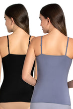 Load image into Gallery viewer, Amante Modal Lace Camisole (Pack of 2) - Blk_Tempest 82802