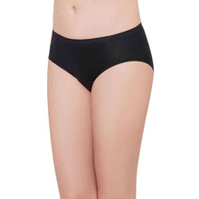 Load image into Gallery viewer, Wacoal Hygieni Mid Waist Full Coverage Night Wear High Absorbency Period Panty - Black WU5D020IN