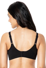 Load image into Gallery viewer, Amante Cotton Smooth Back Solid Non Padded Non-Wired Support bra - Black 93301