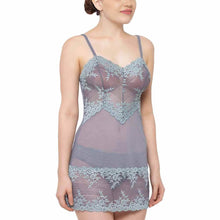 Load image into Gallery viewer, Wacoal Embrace Lace Non Padded Non Wired Bridal Wear Short Lace Babydoll Chemise - Grey 814191