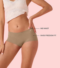Load image into Gallery viewer, Enamor PS40 Innovations Invisi, All Day Comfort, Mid Waist Boyshorts Panty for Women - No Visible Panty Lines, Breathable, Sweat wicking, Free Cut, Full Coverage - Pack of 1 (Honey Beige)