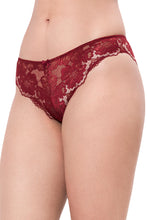 Load image into Gallery viewer, Amante Eternal Bliss Low Rise Brazillian Lace Panty - Red Berry 86901