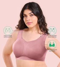 Load image into Gallery viewer, Enamor Innovations Invisi Minimizer, Ultra Smooth, Bonded, Mframe, Women's T-Shirt Bra - Seamless, No-Pinch, No-dig, Padded, Wirefree, Full Coverage- IO03(Available in Plus Sizes) (Nostalgia Rose)