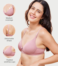 Load image into Gallery viewer, Enamor Medium Coverage, Wirefree F023 Perfect Plunge Women T-Shirt Lightly Padded Bra
