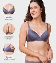 Load image into Gallery viewer, Enamor Medium Coverage, Wirefree F023 Perfect Plunge Women T-Shirt Lightly Padded Bra