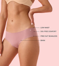Load image into Gallery viewer, Enamor PB40 Innovations Invisi, All Day Comfort, Low Waist Bikini Panty for Women - No Visible Panty Lines, Sweat wicking, Free Cut, Regular Coverage - Pack of 1 (Nostalgia Rose)