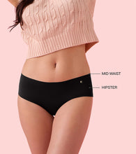 Load image into Gallery viewer, Enamor PH40 Innovations Invisi, All Day Comfort, Mid Waist Hipster Panty for Women - No Visible Panty Lines, Sweat wicking, Free Cut, Full Coverage - Pack of 1 (Jet Black)