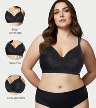 Load image into Gallery viewer, Enamor BambooBliss Full Support Bra, Non-Padded, Wirefree, High Coverage - IB26 (Black)