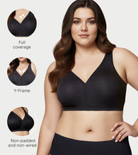 Load image into Gallery viewer, Enamor True Form Cotton Comfort Bra. Non-Padded, Wire-Free and Full Coverage - A124 (Black)