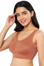Load image into Gallery viewer, Amante Skins Support Solid Non Padded Non-Wired Scoop Neck Cami Bra - Caramel Nude 83501