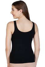 Load image into Gallery viewer, Amante Broad Straps Body Hugging Modal Vest - Black 77101