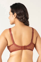 Load image into Gallery viewer, Amante Mystic Curves Non-padded Wired Minimizer Bra - Mahogany