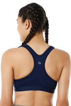 Load image into Gallery viewer, Amante Energize Medium Impact Round Neck Sports Bra - Pageant Blue 98701