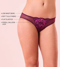 Load image into Gallery viewer, Enamor P193 Glam Wave Low Waist Bikini - Plum Swill