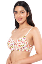 Load image into Gallery viewer, Amante Elegant Dream Padded Wired T-shirt Bra - Watercolour Ditsy Floral Print 92101