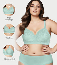 Load image into Gallery viewer, Enamor BambooBliss Full Support Bra, Non-Padded, Wirefree, High Coverage - IB26 (Jade Green)
