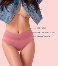 Load image into Gallery viewer, Enamor CW01 Cotton Classic, All Day Comfort, High Waist Brief - Breathable, Antimicrobial with Stain Release, Outer Brushed Wide Elastic, Full Coverage - Pack of 1 (Strawberry Ice)