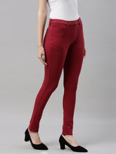 Load image into Gallery viewer, Go Colors Cherry Cotton Polyester Super Stretch Jeggings