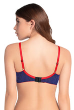 Load image into Gallery viewer, Amante Lace Dream Padded Wired Lace Bra - Insignia Blue_H.R 82701
