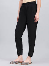 Load image into Gallery viewer, Go Colors Modal Black Festive Metallic Pants