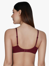 Load image into Gallery viewer, Amante Floral Romance Padded Wired Bra - Maroon 10301