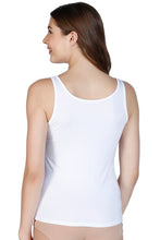 Load image into Gallery viewer, Amante Broad Straps Body Hugging Modal Vest - White 77101