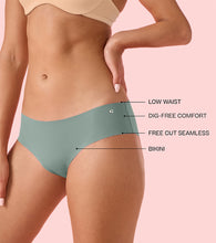 Load image into Gallery viewer, Enamor PB40 Innovations Invisi, All Day Comfort, Low Waist Bikini Panty for Women - No Visible Panty Lines, Sweat wicking, Free Cut, Regular Coverage - Pack of 1 (Jadeite)