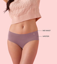 Load image into Gallery viewer, Enamor PH40 Innovations Invisi, All Day Comfort, Mid Waist Hipster Panty for Women - No Visible Panty Lines, Sweat wicking, Free Cut, Full Coverage - Pack of 1 (Nostalgia Rose)