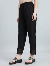 Load image into Gallery viewer, Go Colors Black Organza Ethnic Pant