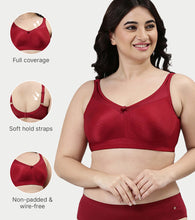 Load image into Gallery viewer, Enamor Hidden X-Frame and Smoothening Women's Full Support Everyday Bra - Jiggle control, Non Padded, Wirefree, Full Coverage - FB12 (Available in Plus sizes) (Masai)