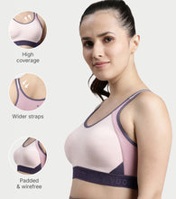 Load image into Gallery viewer, Enamor Innovations Antimicrobial, Side Shaper, Women's Cotton Medium Impact Sports Bra - Fixed cup, Non-Padded, Wirefree, High Coverage - SB28 (Parfait Pink)