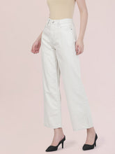 Load image into Gallery viewer, Go Colors Cream Twill Wide Pants
