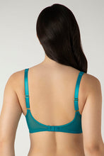 Load image into Gallery viewer, Amante Glam Padded Non-Wired Plunge Bra - Deep Lagoon 05501