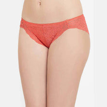 Load image into Gallery viewer, Wacoal Plush Desire Low Waist Medium Coverage Bridal Wear Lace Bikini Panty - Coral IAS090