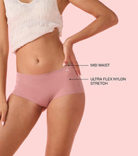 Load image into Gallery viewer, Enamor PS40 Innovations Invisi, All Day Comfort, Mid Waist Boyshorts Panty for Women - No Visible Panty Lines, Breathable, Sweat wicking, Free Cut, Full Coverage - Pack of 1 (Nostalgia Rose)
