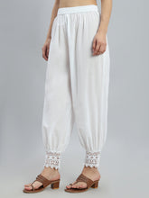 Load image into Gallery viewer, Go Colors White Embroidered Lace Salwar