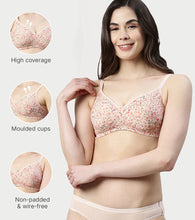 Load image into Gallery viewer, Enamor Innovations Fabcool Encircled Side Support Shaper, Non Padded, Wirefree, High Coverage, Women's Cotton Everyday Bra - A042 (Available in Plus Sizes) (Revello Print)
