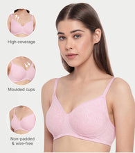 Load image into Gallery viewer, Enamor Innovations Fabcool Encircled Side Support Shaper, Non Padded, Wirefree, High Coverage, Women's Cotton Everyday Bra - A042 (Available in Plus Sizes) (Orchid Melange)