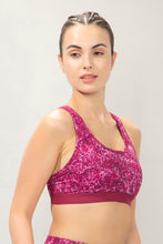 Load image into Gallery viewer, Amante Energize Medium Impact Round Neck Sports Bra - Mosaic Print 98701