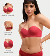 Load image into Gallery viewer, Enamor Strapless Multiway Styling Women's T-Shirt Bra - Padded, Wired, Medium Coverage - F074 (Available in Plus Sizes) (Bossanova)