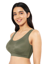 Load image into Gallery viewer, Amante Skins Solid Non Padded Non-Wired Scoop Neck Cami Bra - Slate Green 83301